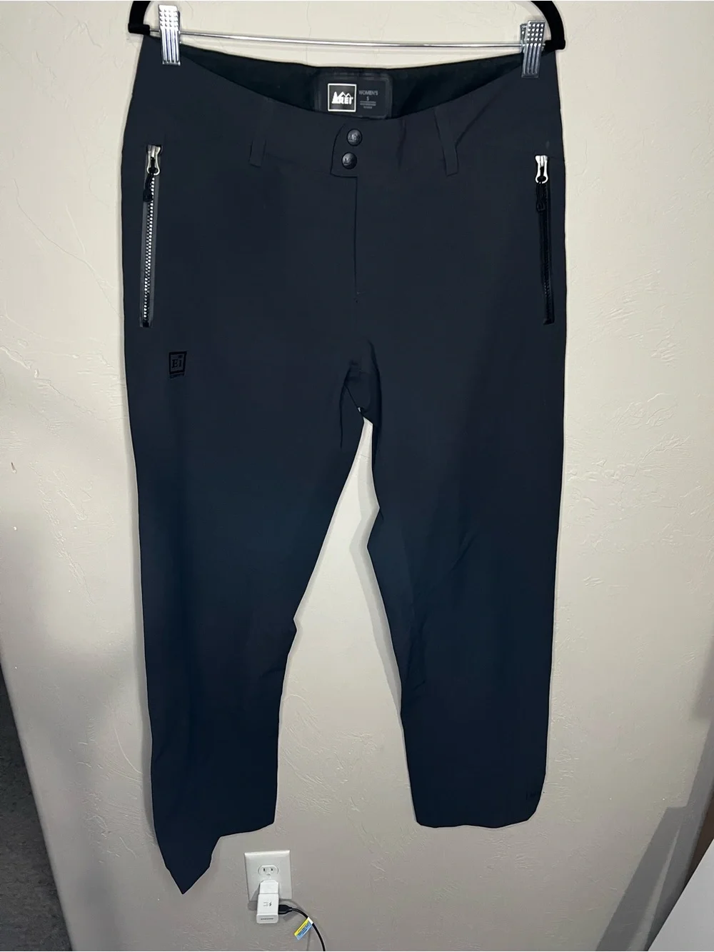 REI Co-op E1 Elements Black Soft Shell Hiking Outdoor Technical Trail Pants